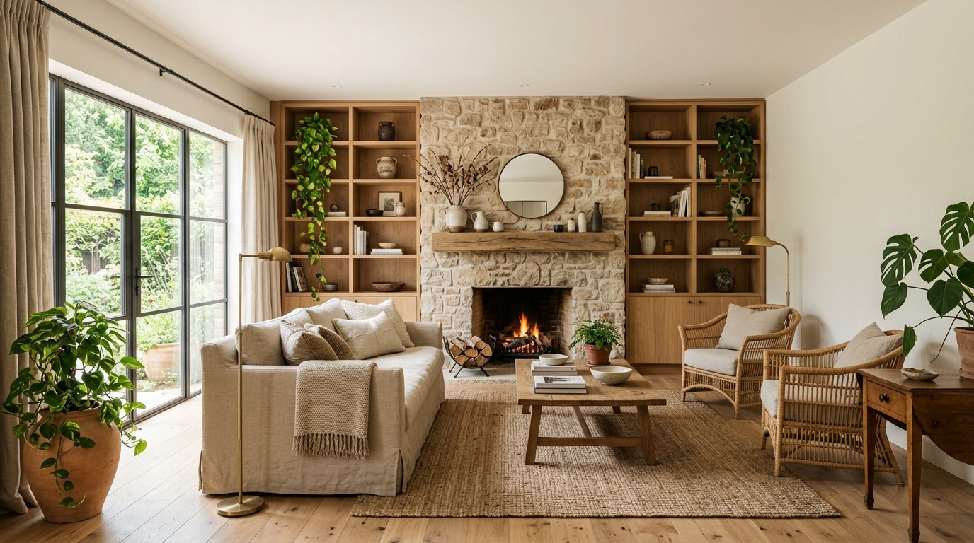 Warm, refined home interior